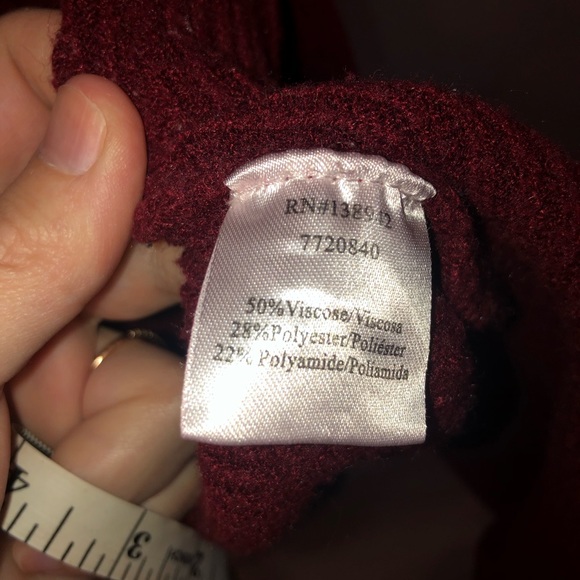 Twelfth Love Maroon Cardigan - Picture 6 of 7